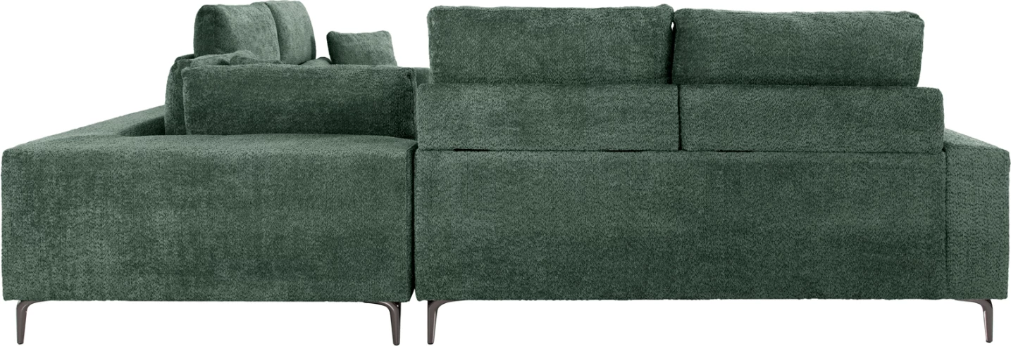 Kënd divani SYMMET FH3269.05, pëlhurë jeshile, këmbë antracit me shkëlqim, 314x236x90-102H cm