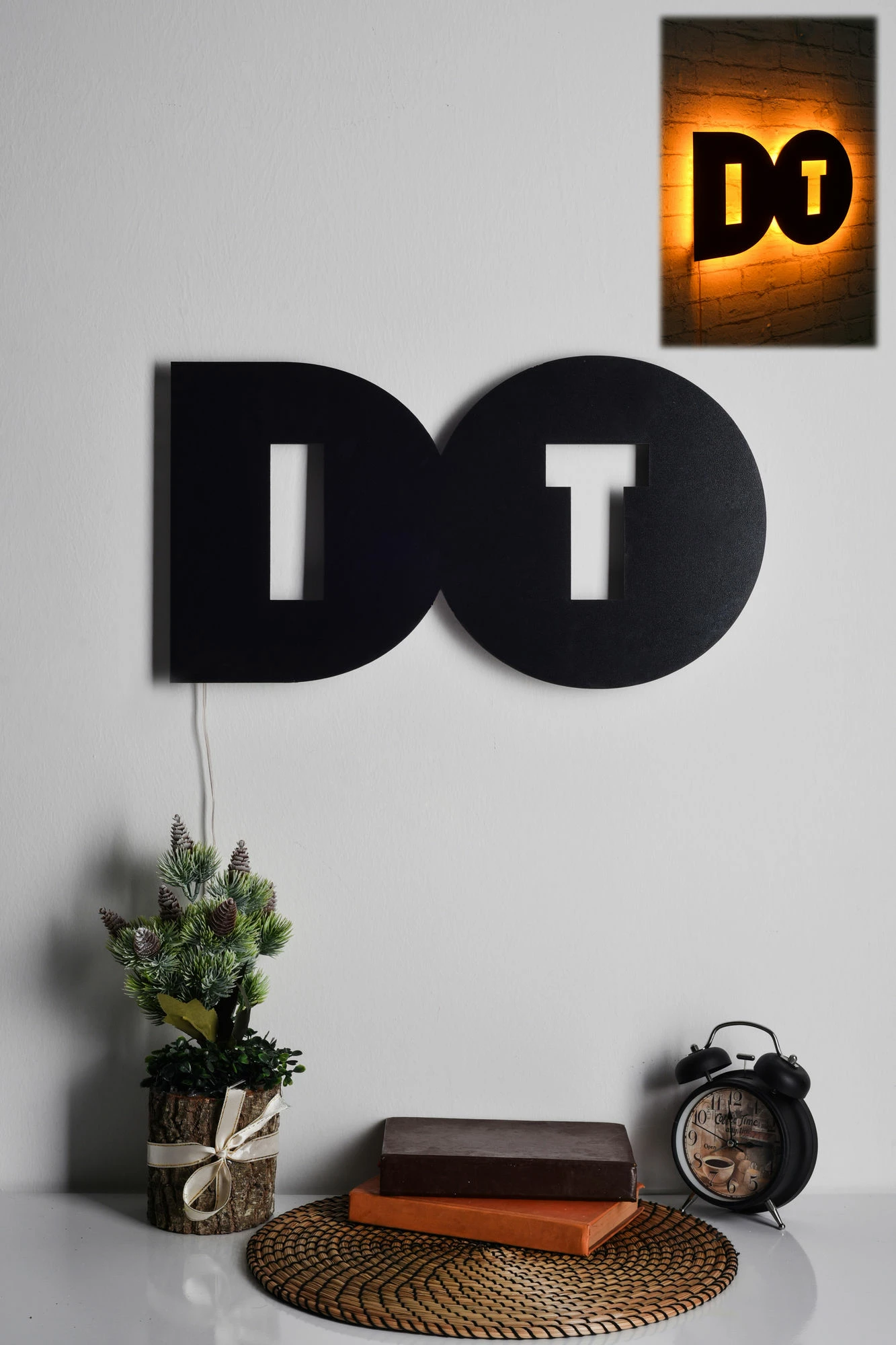 Ndriçim dekorativ LED Wallity, Do It - e verdhë