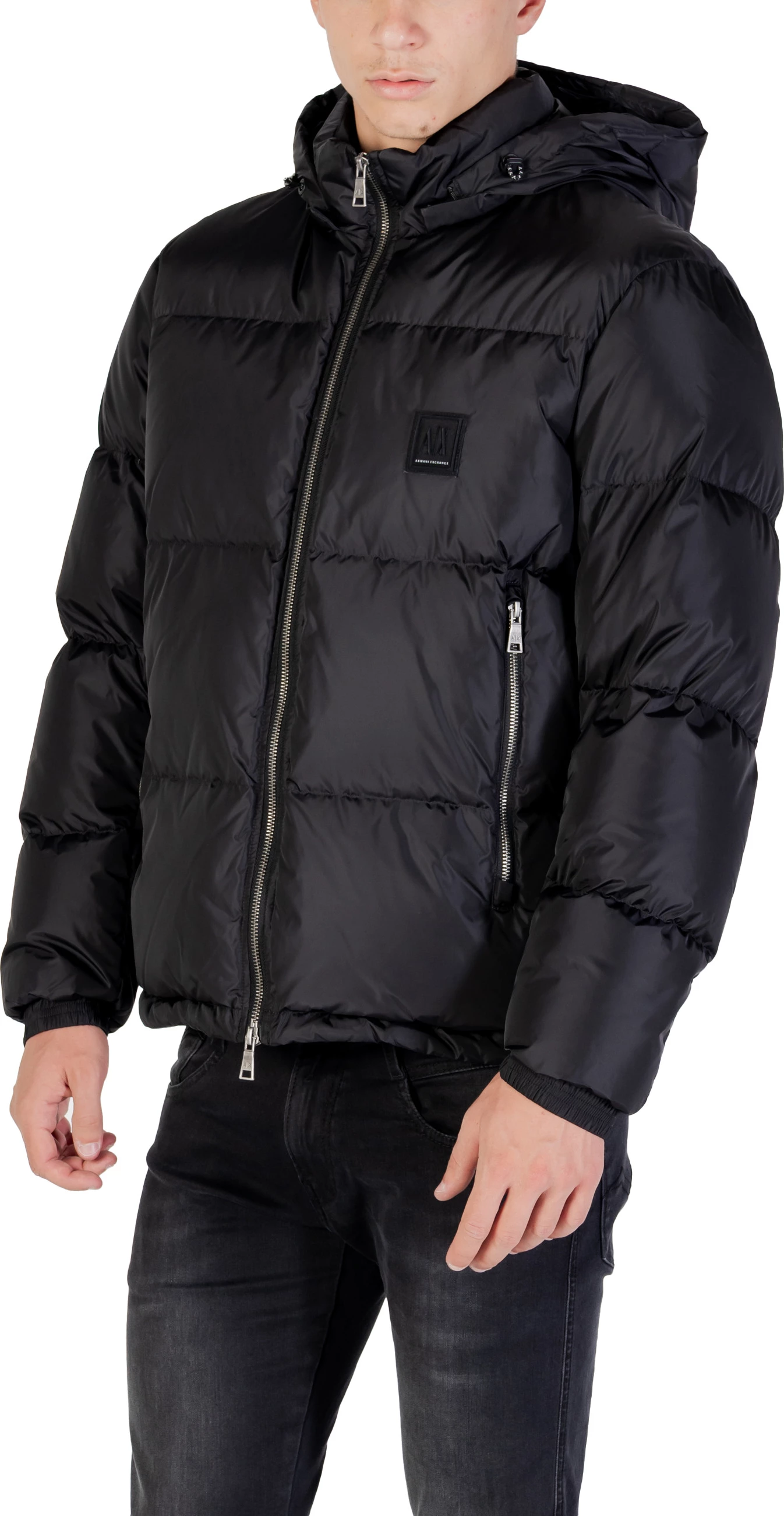 Jakne me pupla Armani Exchange XM000348 AF12286 për meshkuj, e zezë [Madhësia: XL]