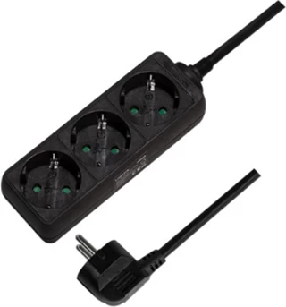 Kabllo vazhduese LogiLink, 3 priza, 3x CEE 7/3, 1.5 m, e zezë