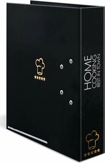 Dosje recetash Herma Home Cooking 19668, DIN A4, me ndarje, 6 ndarës, e zezë