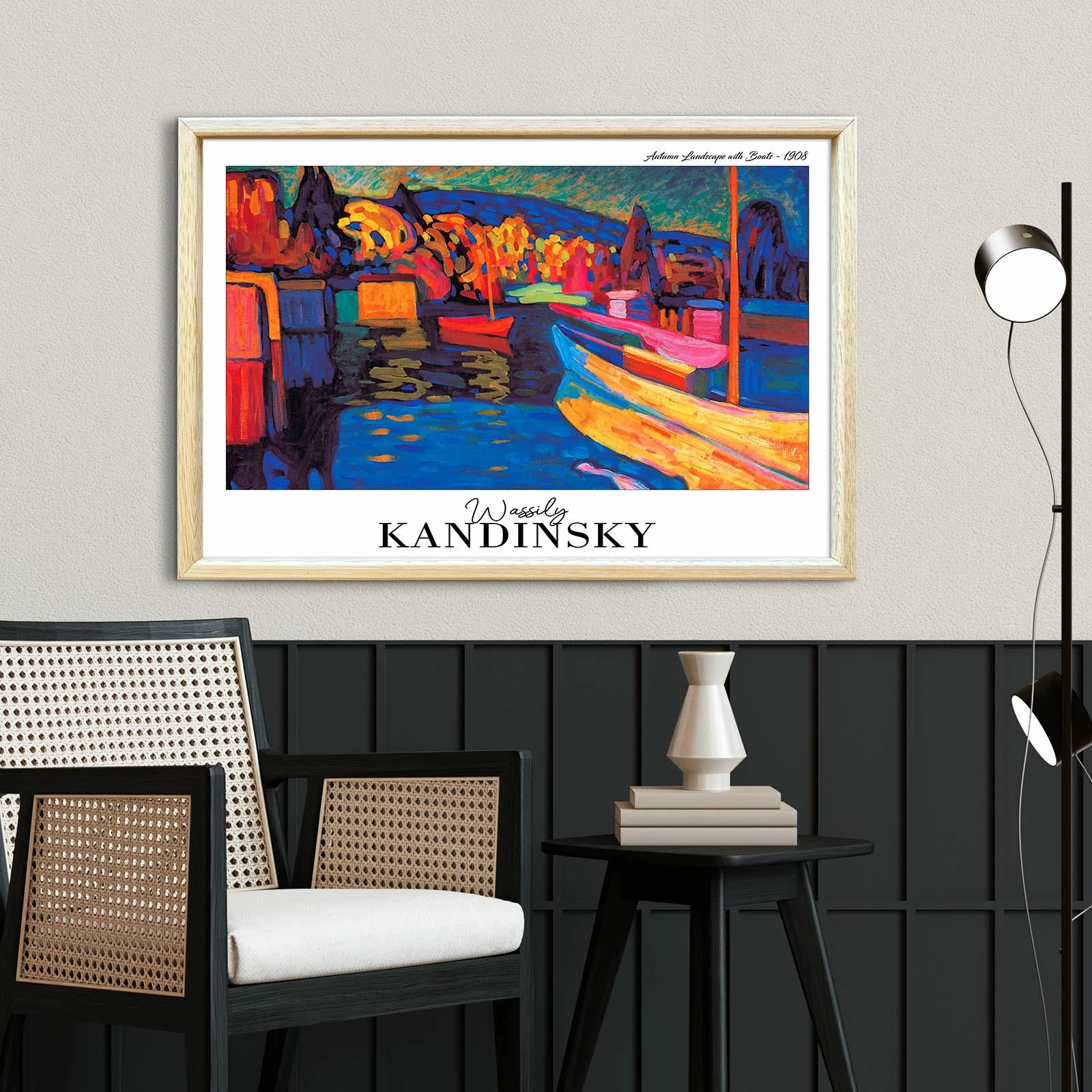 Pikturë dekorative me kornizë Wallity, 4262AHSKANDINSKY-011, shumëngjyrëshe, 42x62cm