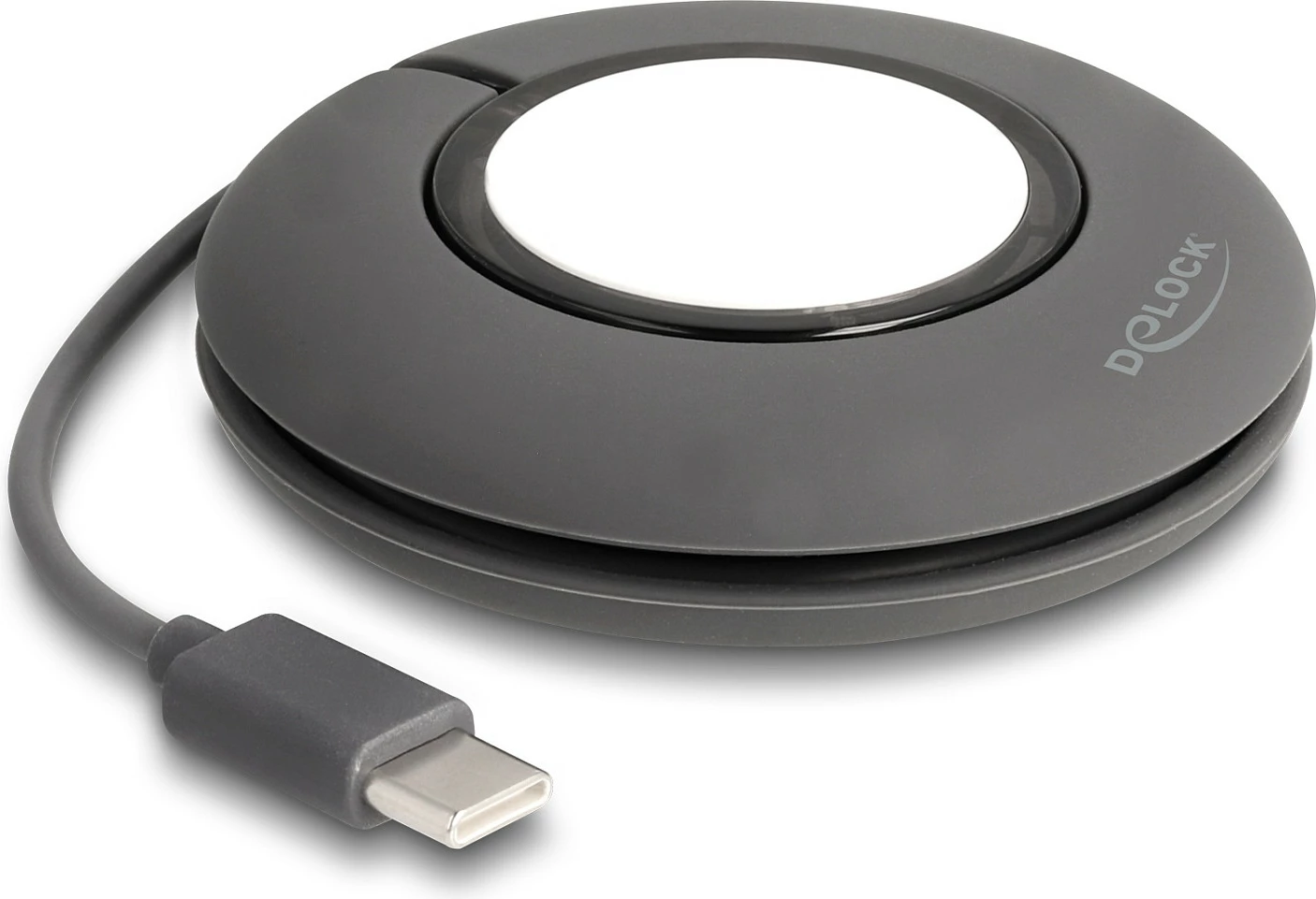 Kabllo karikimi USB-C Delock për Apple Watch, 1 m, magnetike, gri