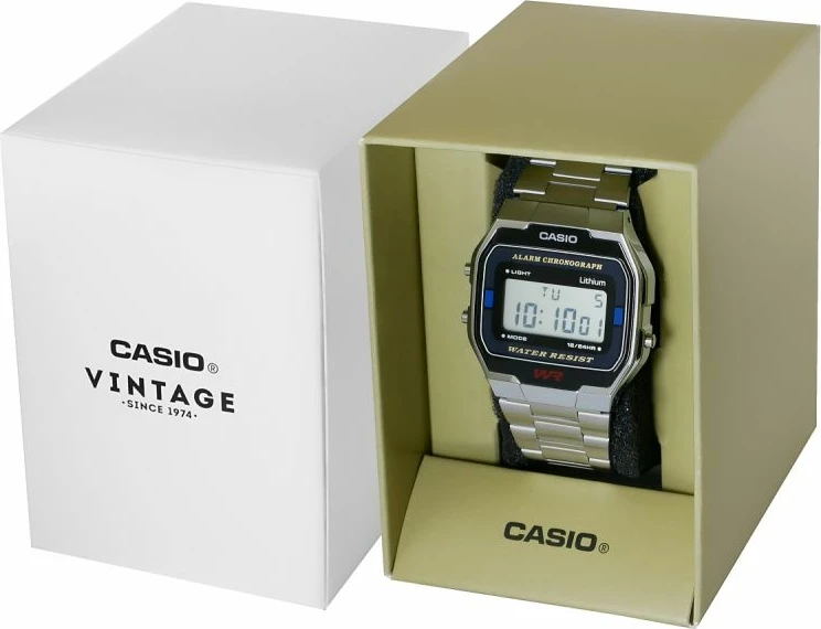 Orë dore unisex Casio, argjend