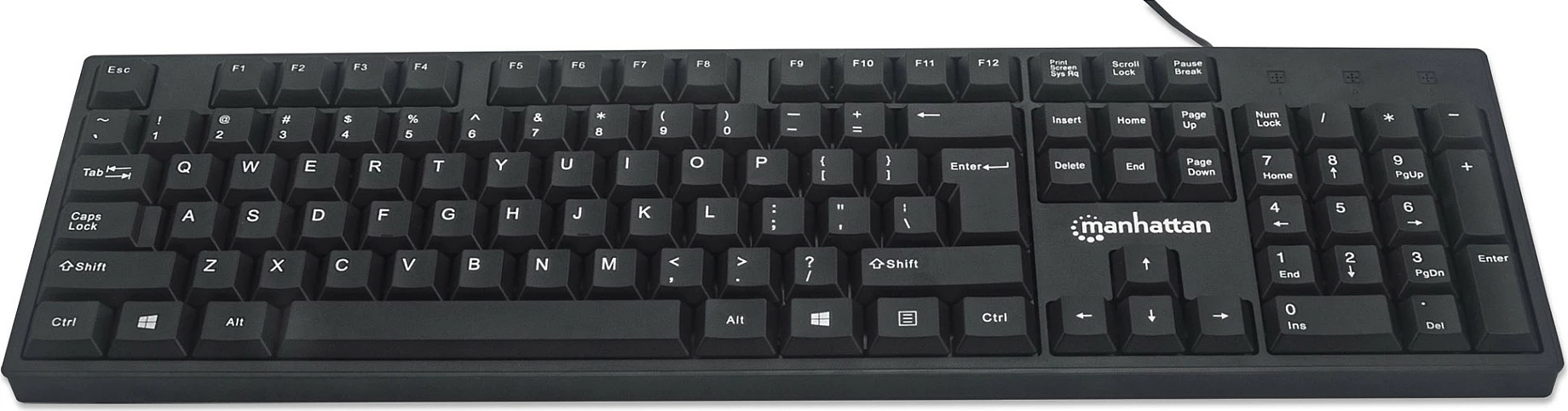 Tastierë MANHATTAN USB, e zezë