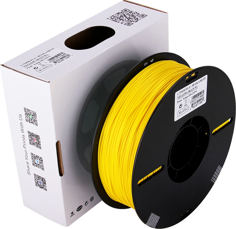 Filament 3D eSun PLA+ 1.75mm 1kg, i verdhë