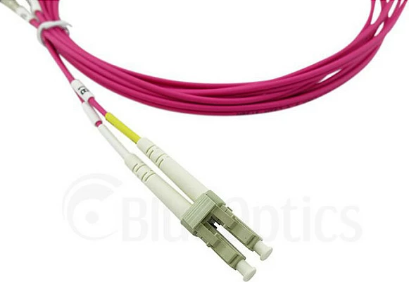 Kabllo patch fiber optike BlueOptics LC-LC OM4, 5 m, magenta