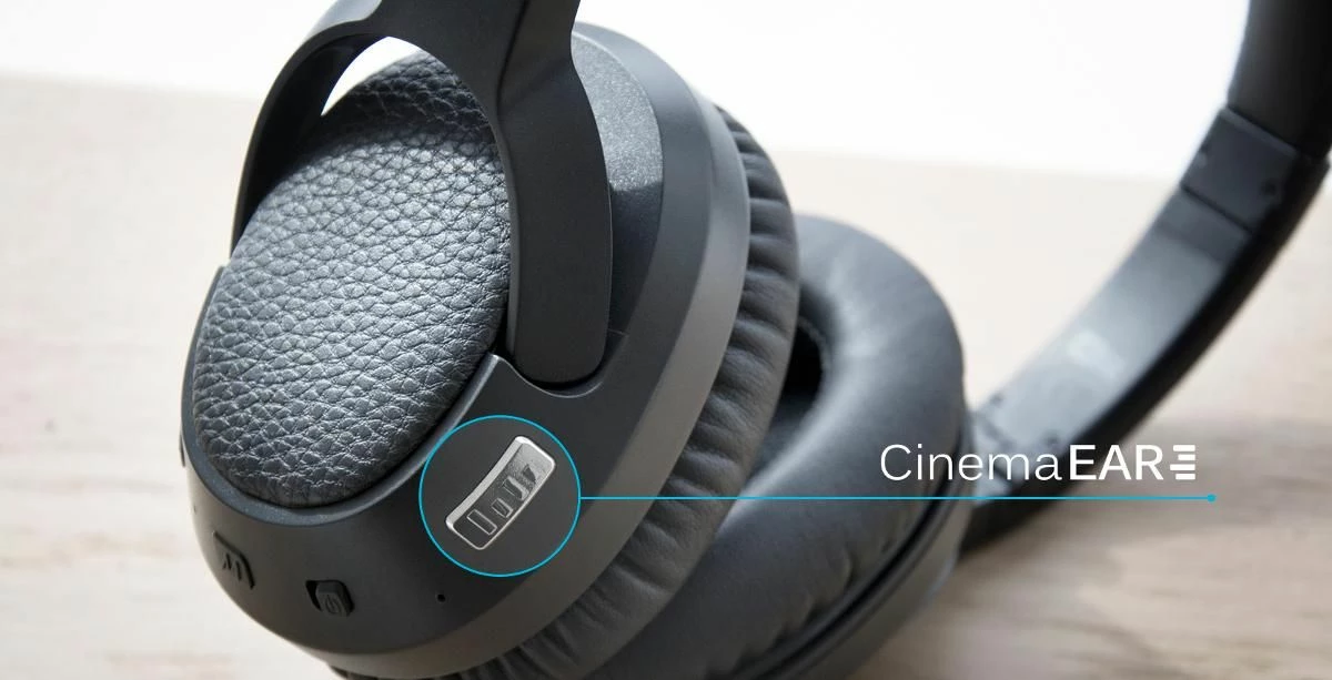 Kufje MEE audio Audio Connect Matrix Cinema T1CMA (T1-CMA) Bluetooth 4.2, 28h, on-ear, set me transmetues, zezë