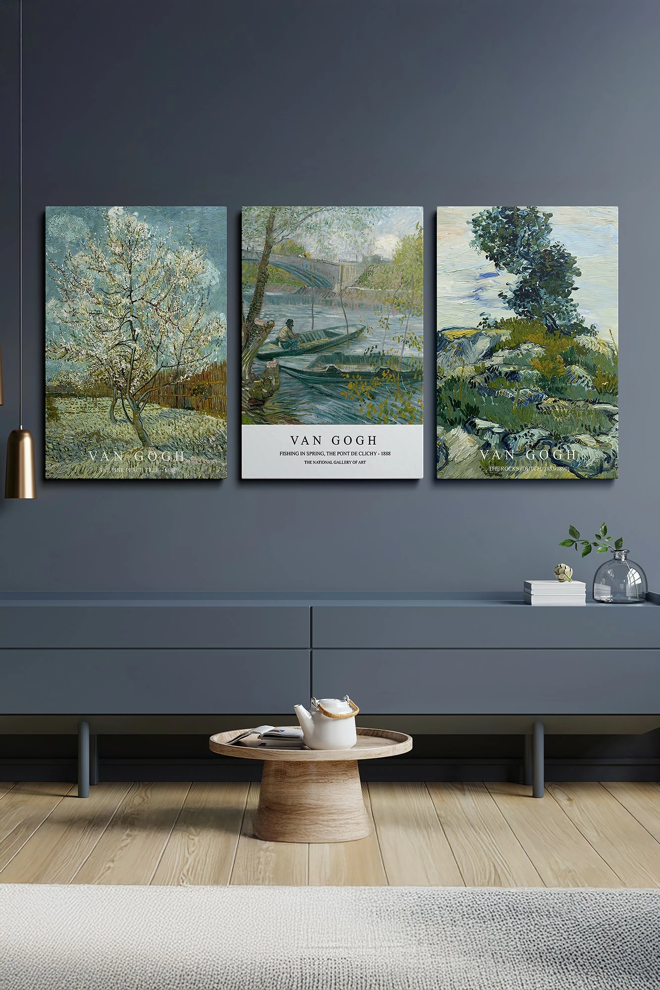 Set pikturash dekorative në kanavacë, 3 copë, Wallity, Ersycnvs14, 70x100cm