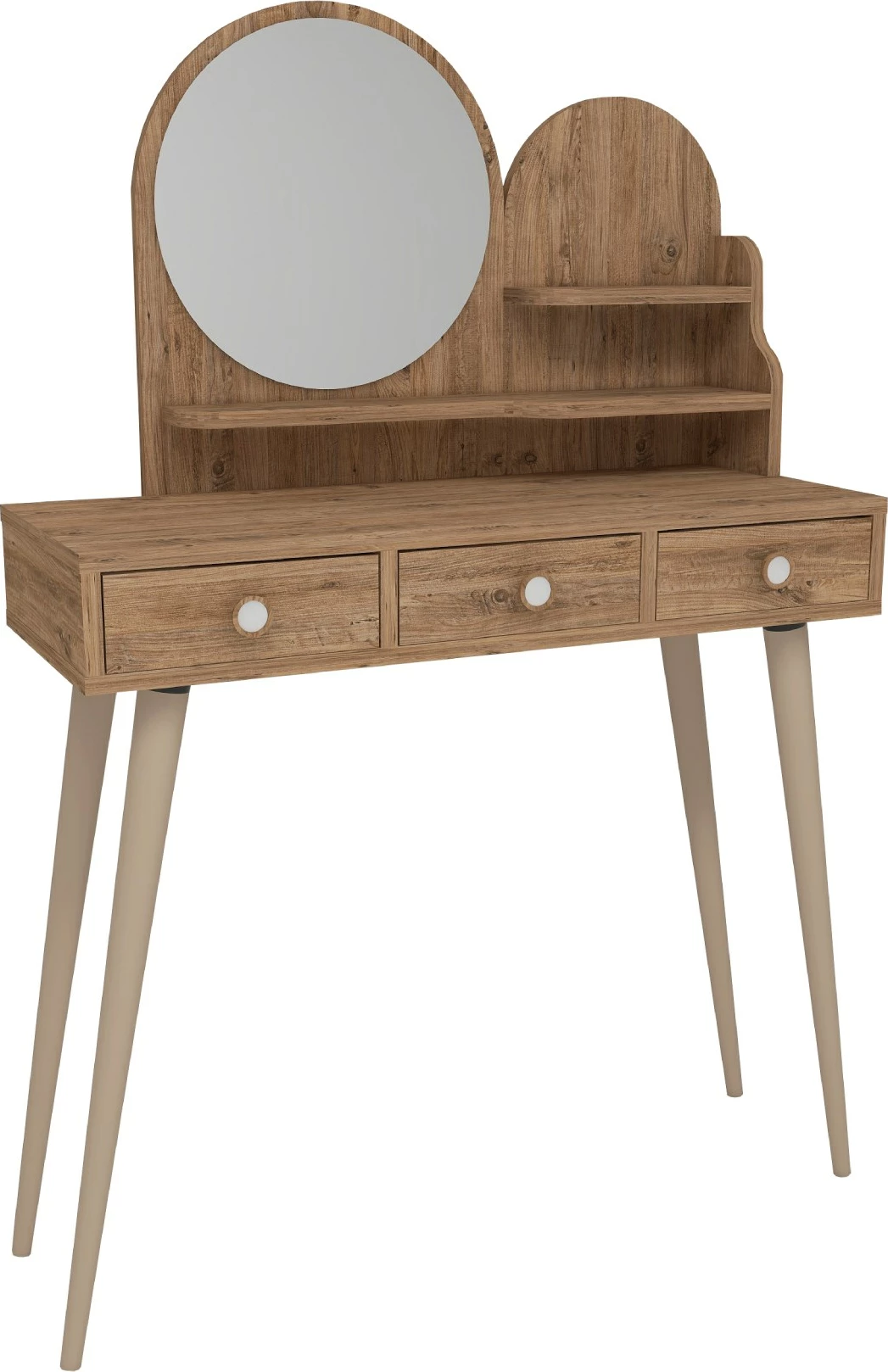 Tavolinë grimimi Hanah Home, ngjyrë Atlantic Pine, Ruges