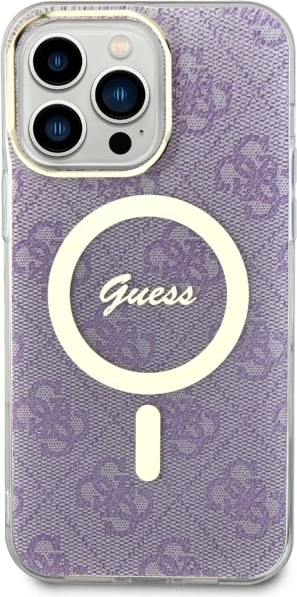 Mbështjellës Guess 4G MagSafe për iPhone 14 Pro Max 6.7", vjollcë