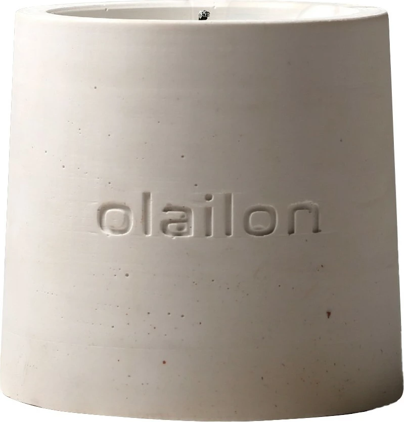 Qiri dekorativ prej betoni, ngjyrë e bardhë, aromë vanilje/rose, Aberto Design, Konik