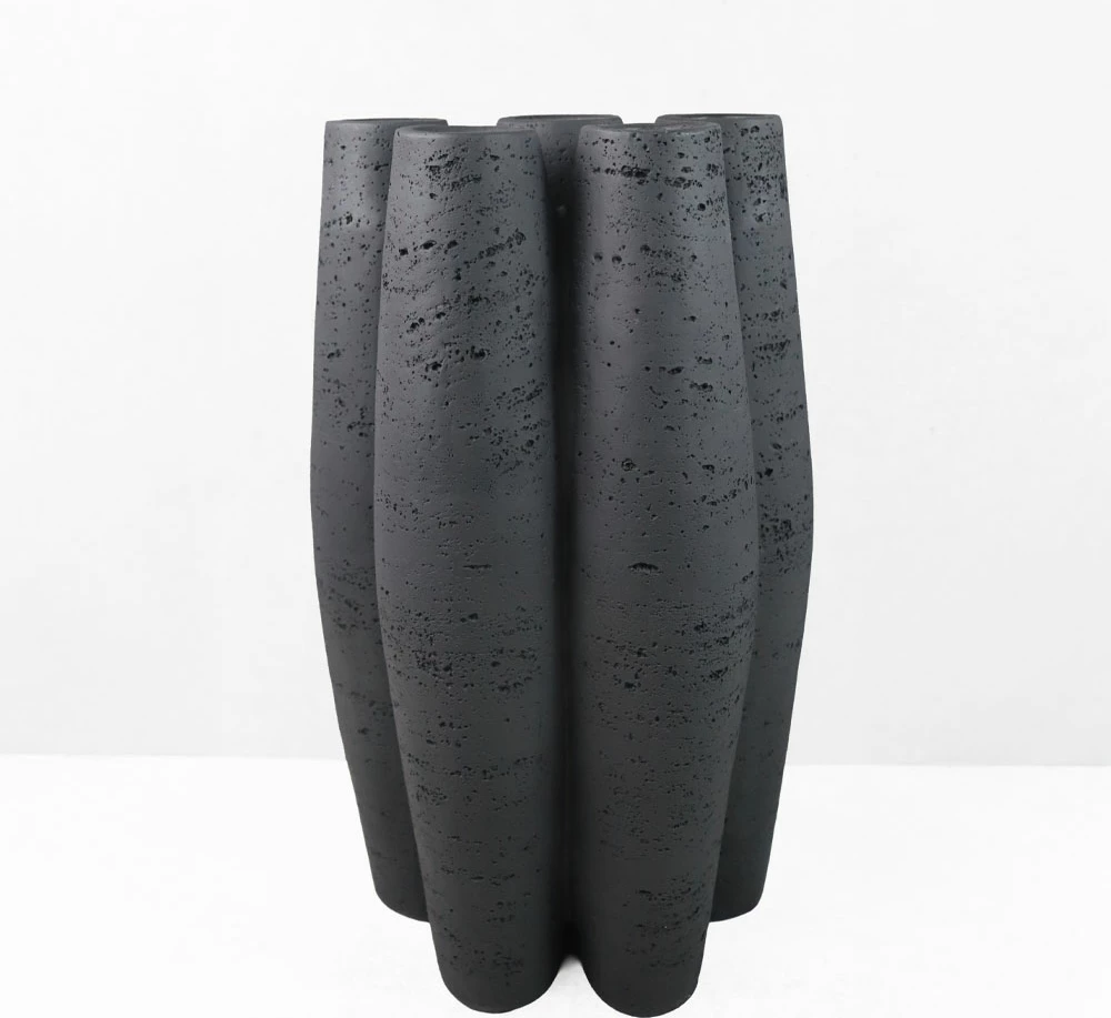 Vazo ORIN II, rrëshirë, e zezë, 23x15.5x38cm