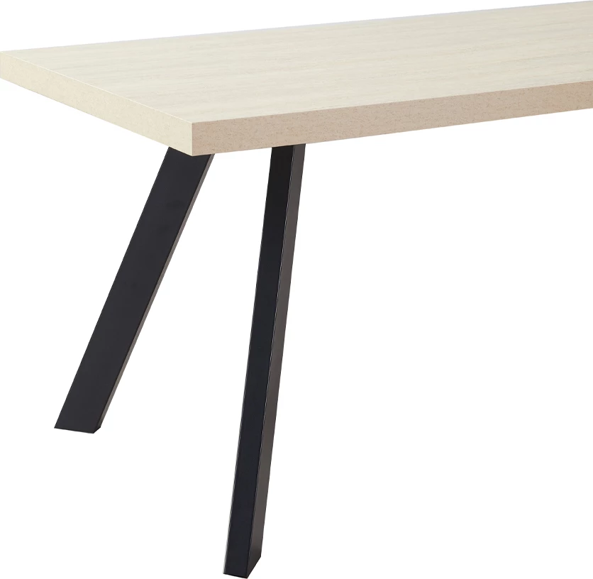 Tavolinë Lithos, ngjyrë bezhë e zezë, 180x90x76cm