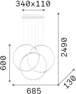 Llambë e varura Frame sp cerchio 3000k