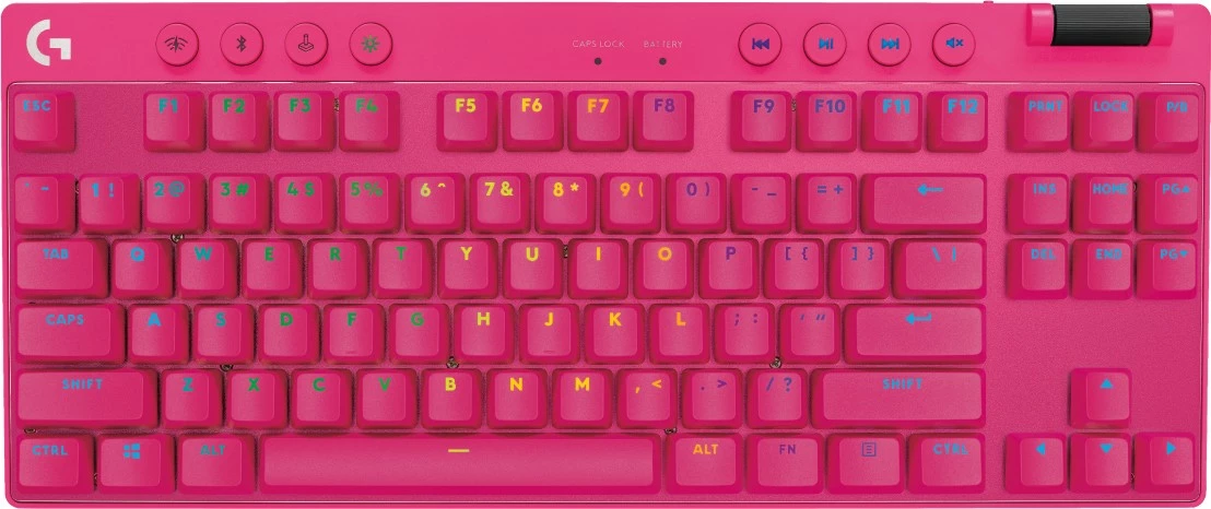Logitech G PRO X TKL - Wireless, 2.4GHz, BT - Magenta