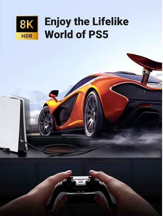 Kabl HDMI UGREEN 80404 HDMI 2.1 8K@60Hz 4K@120Hz 48Gbps 3 m, e zezë, polybag