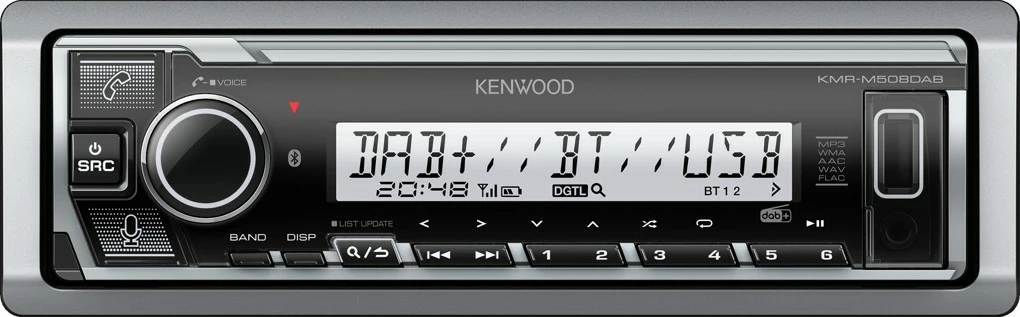 Radio makine Kenwood KMRM508DAB, Bluetooth, USB, e zezë