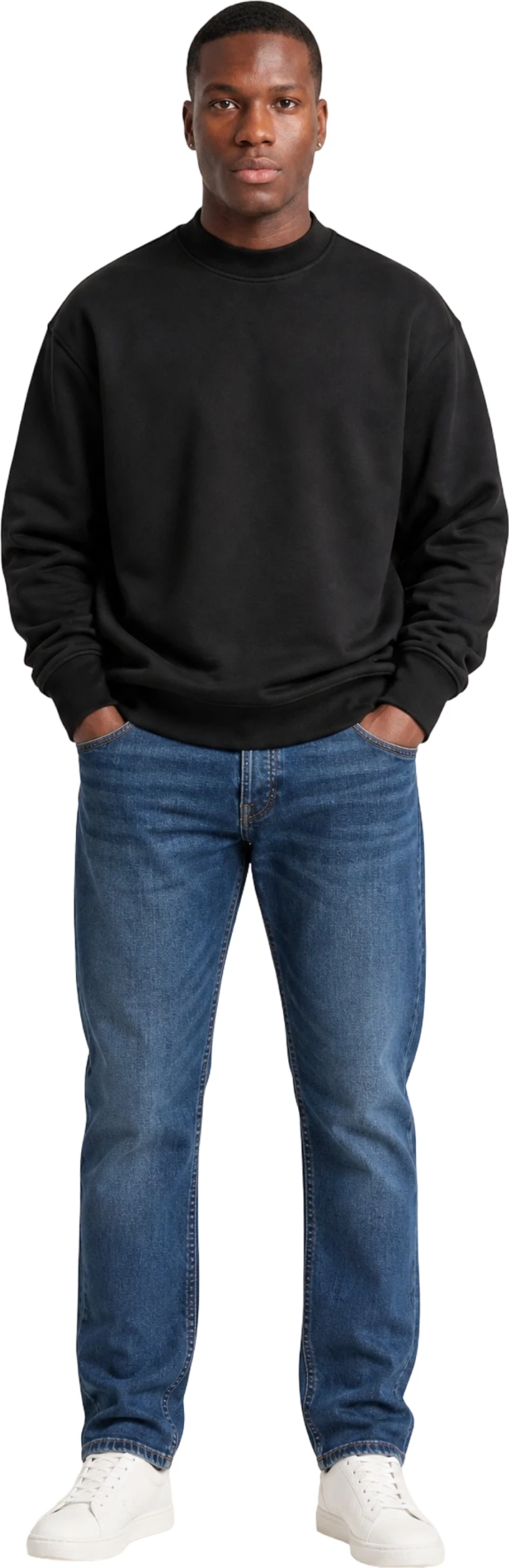 Duks për meshkuj Calvin Klein Jeans INTERLOCK CREW J30J326134, i zi [Madhësia: XXL]