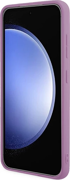 Mbështjellës Guess Glitter Script për Samsung Galaxy S24, vjollcë