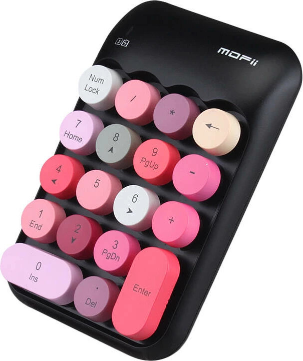 Tastierë numerike wireless MOFII X910, e zezë-kuqe