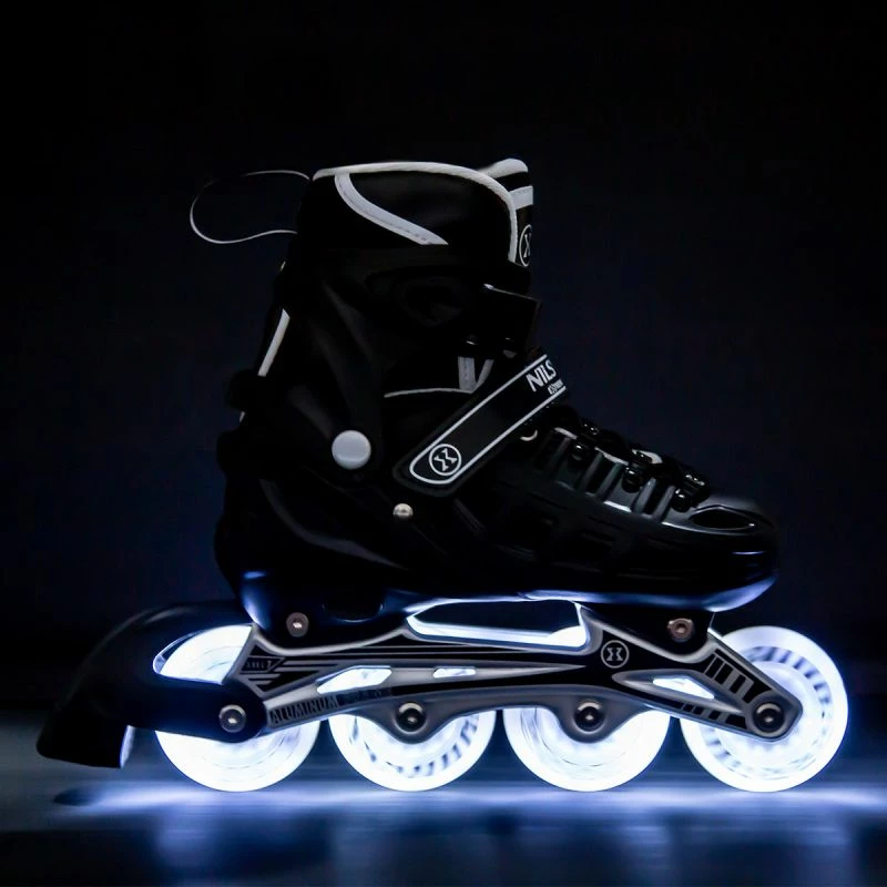 Rollera 4-në-1 Nils Extreme NH10905, të zeza LED, M (35-38)