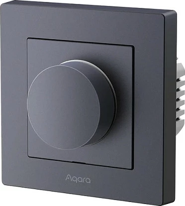 Ndërprerës drite smart (dimmer) Aqara H2 EU, rrotullues, Zigbee/Thread, BLE, 86x86 mm, gri