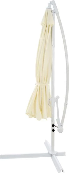 Ombrellë e varur D300x237cm. Rrumbullake me 4 këmbë në bazë FH6008