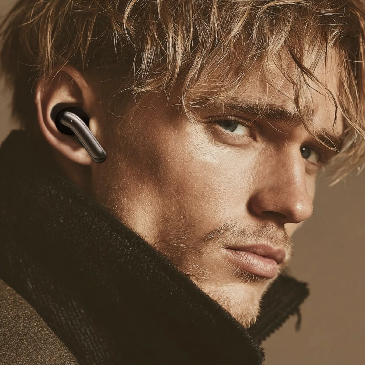 Kufje wireless Audiocore AC591 PRO me ANC/ENC, 6 mikrofona, Bluetooth 5.4, kuti karikimi USB‑C, e zezë