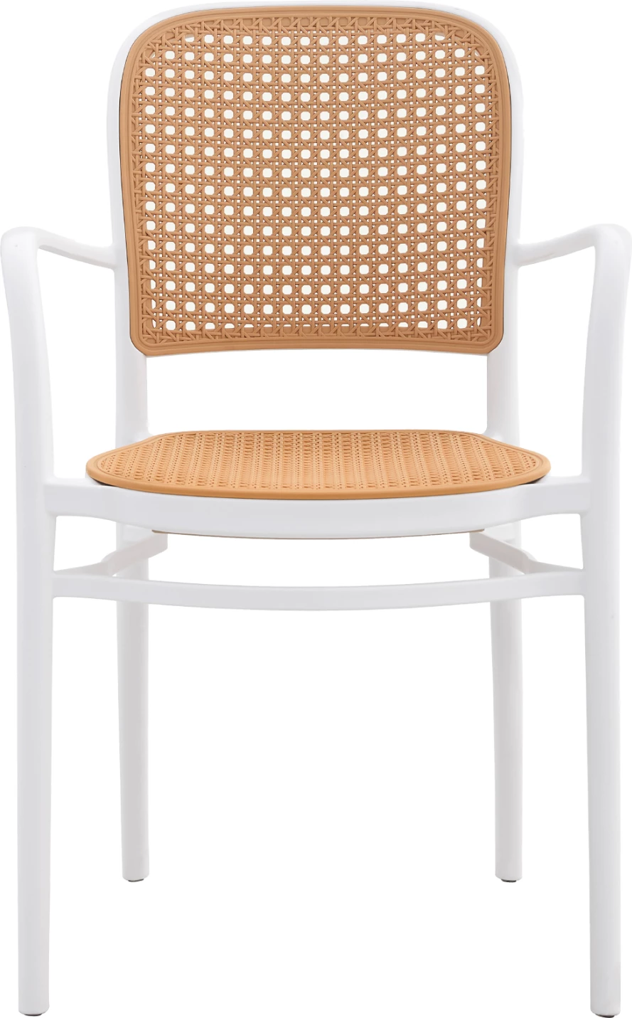 Karrige me krahë polipropileni FLOW FH5938.01, ngjyrë bardhë dhe bezhë, 56x52.5x85.5H cm 3