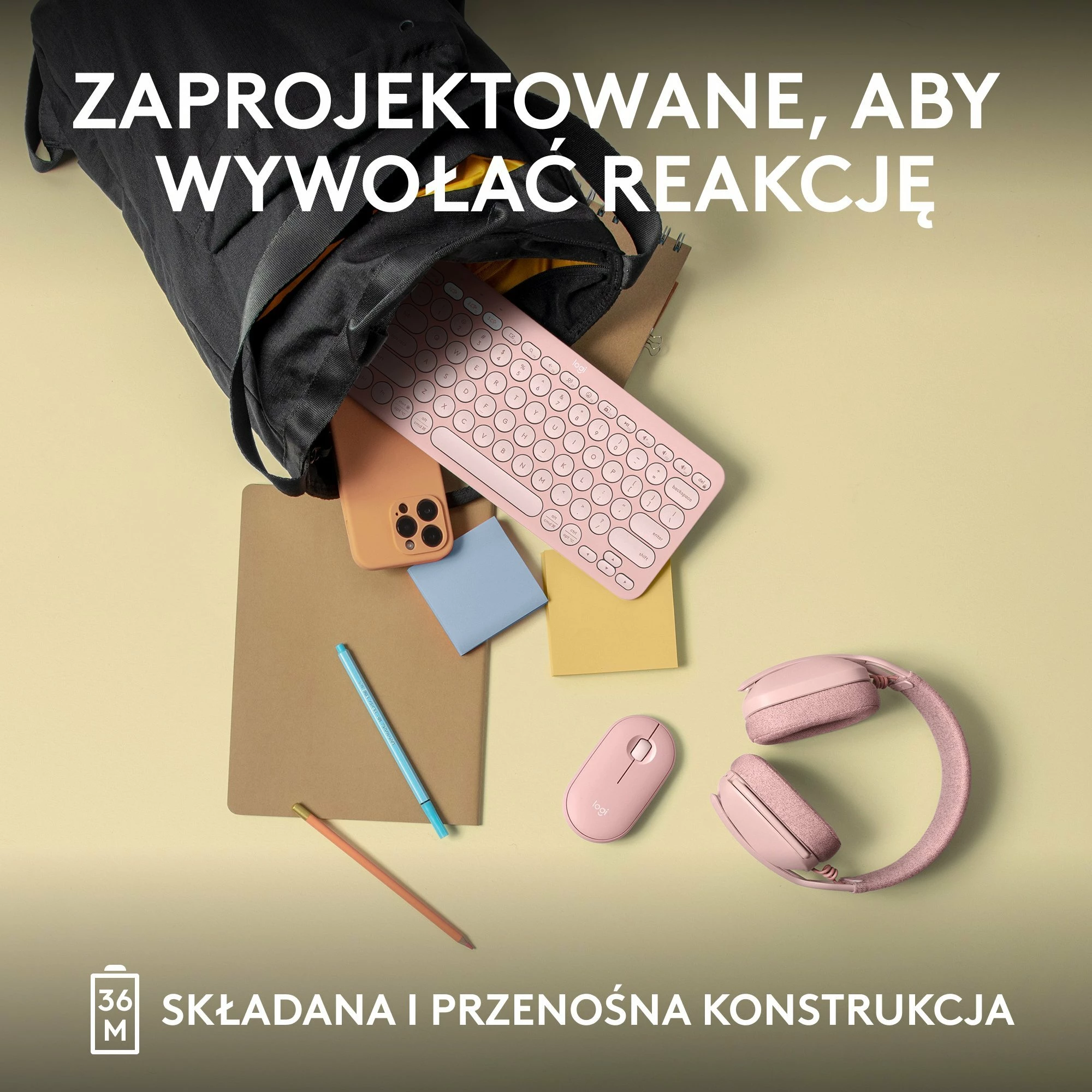 Tastierë wireless Logitech Pebble Keys 2 K380s (920-011853), Bluetooth, US INTL layout, Pink