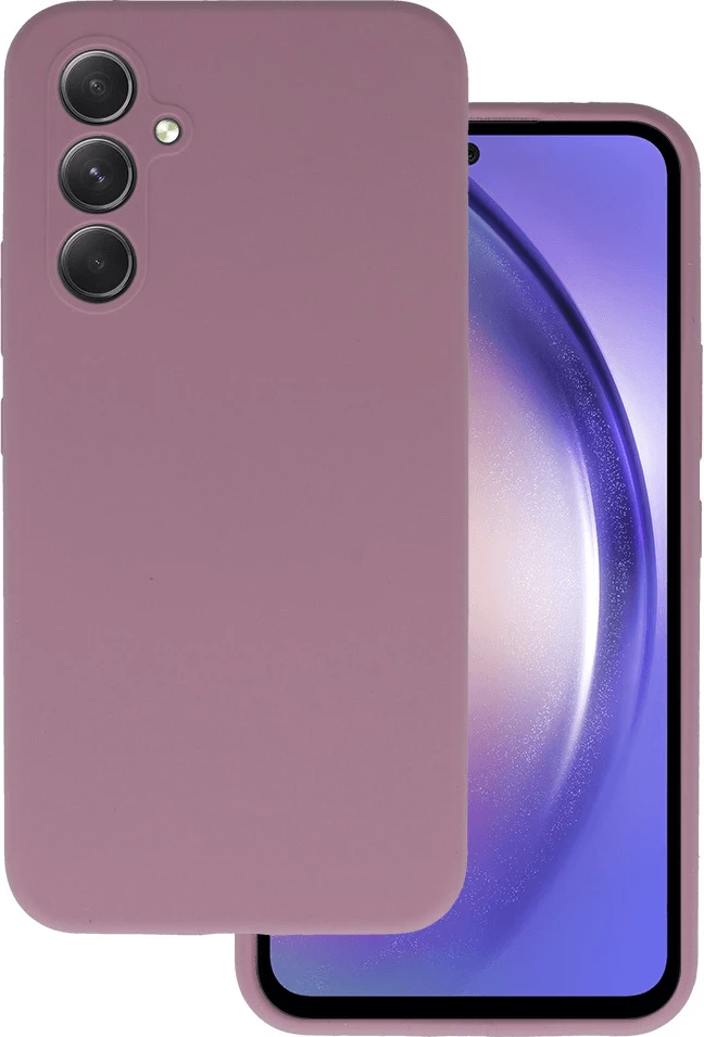 Mbështjellës silikoni ONASI 19214 për Samsung Galaxy A55, mat, me mikrofibër brenda, vjollcë