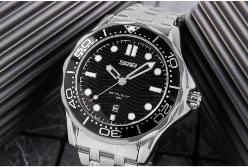 Orë dore për meshkuj Skmei, e zezë