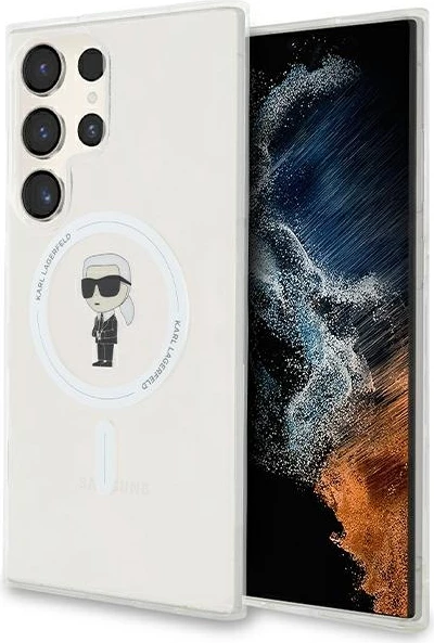 Mbështjellës Karl Lagerfeld IML Ikonik MagSafe për Samsung Galaxy S24 Ultra, transparent