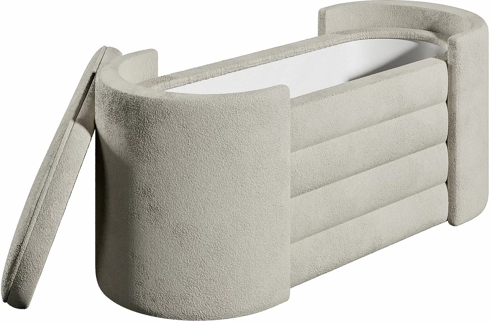 Bankë Atelier del Sofa, ngjyrë krem, Rosa Boxed