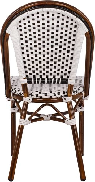 Karrige alumini pamje bambuje me rattan bardhë/zi FH5566.01 6