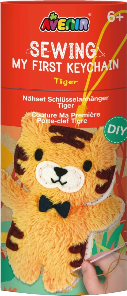 Set për qepje mbajtëse çelësash MG DYSTRYBUCJA CH221637, tigër, për fëmijë, portokalli