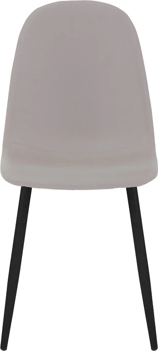 Karrige ngrënieje Bella, set prej 4 copash, material tekstili, këmbë metalike të zeza, 43.5x52x89cm