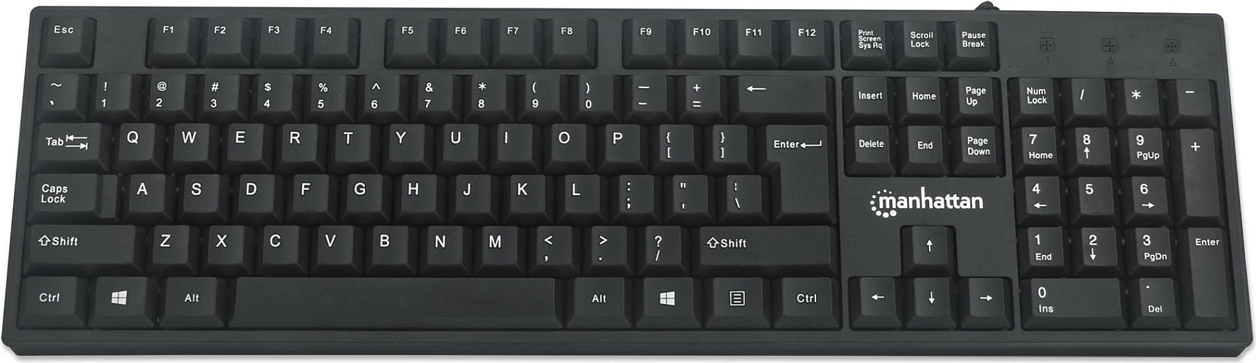 Tastierë MANHATTAN USB, e zezë