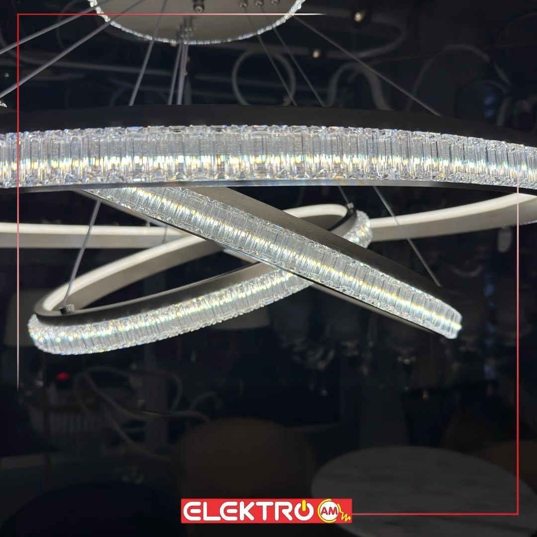 Abazhur LED i varur me kristale 11085-40+60+80 GR