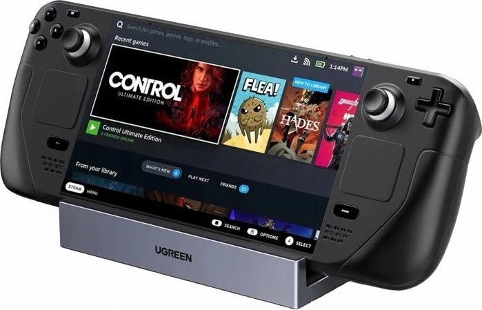 Stacion dokimi Ugreen CM800 6-në-1 USB-C, HDMI 2.1 4K@120Hz, 2x USB-A 3.0, USB-C 3.0, RJ45 Gigabit, PD 100W, Gri
