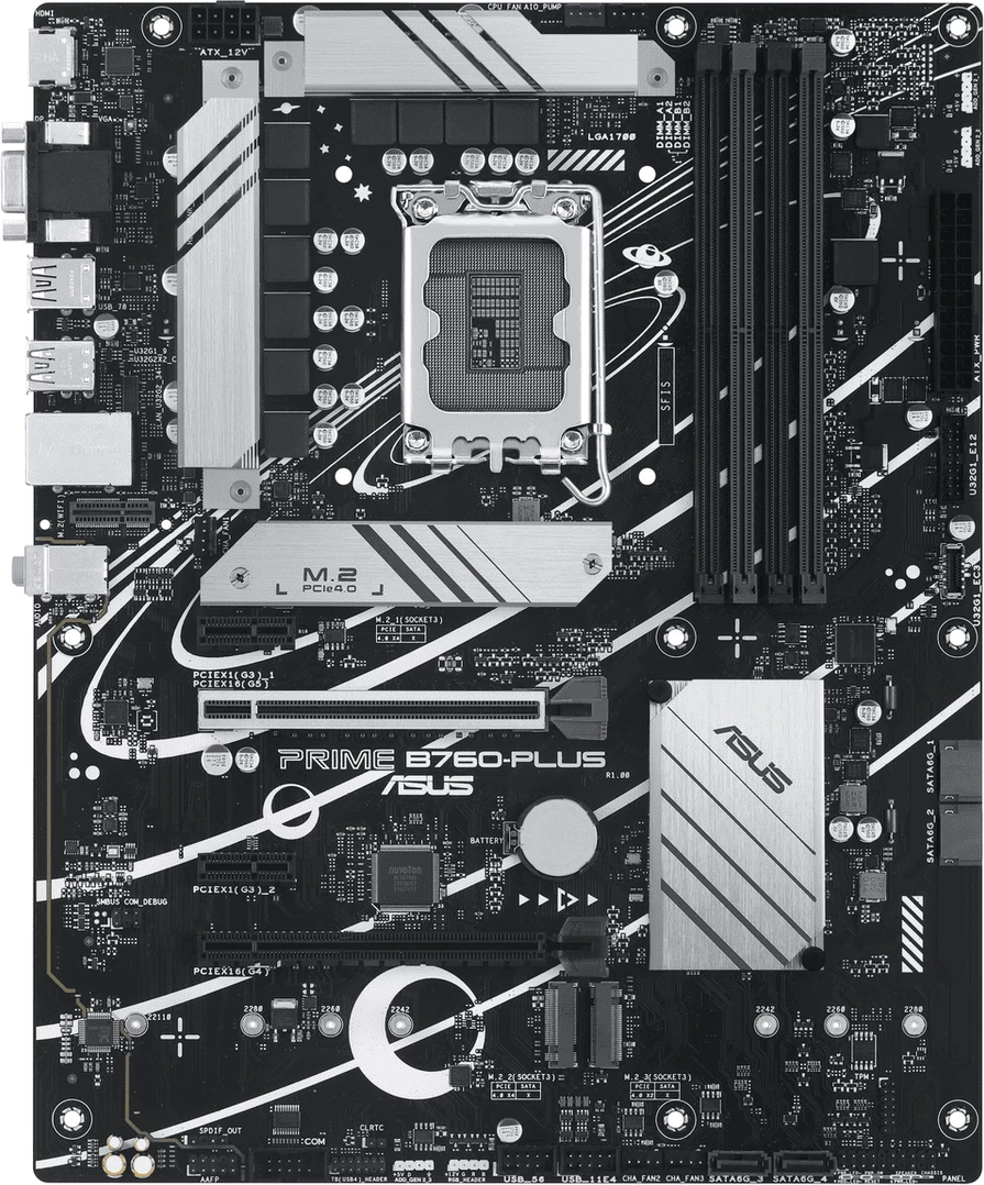 Pllakë amë, Asus, Prime B760-Plus 90MB1EF0-M0EAY0, LGA1700, ATX, e zezë