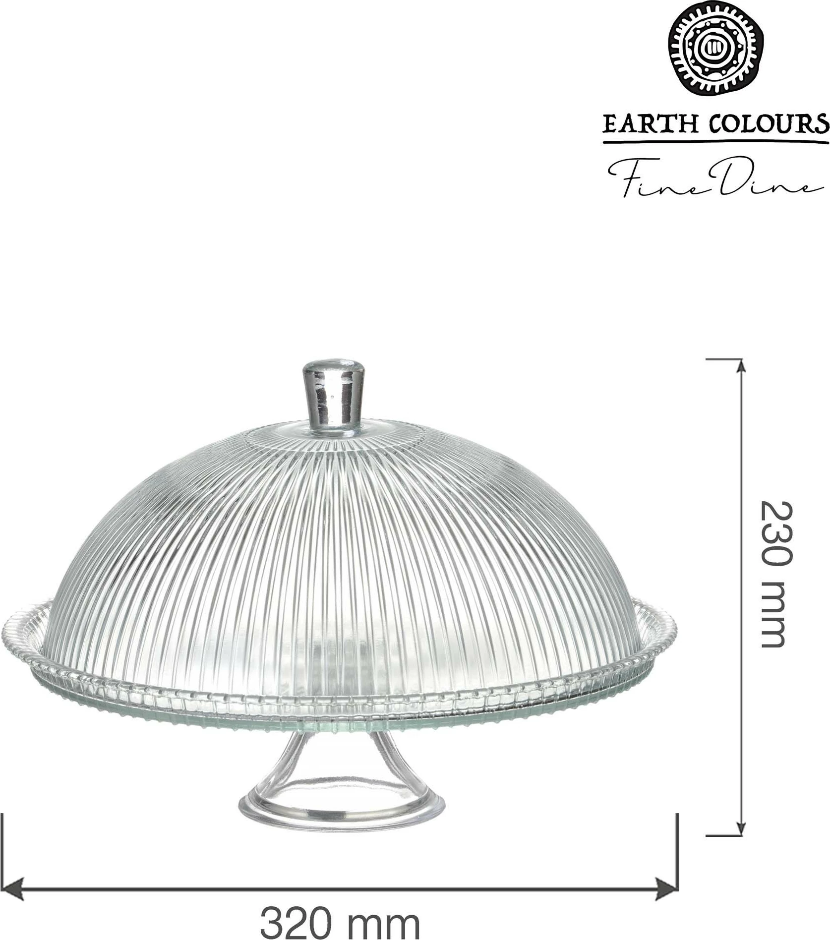 mbajtëse torte me kapak, Fine Dine Aura, ø320 x h225 mm, transparente