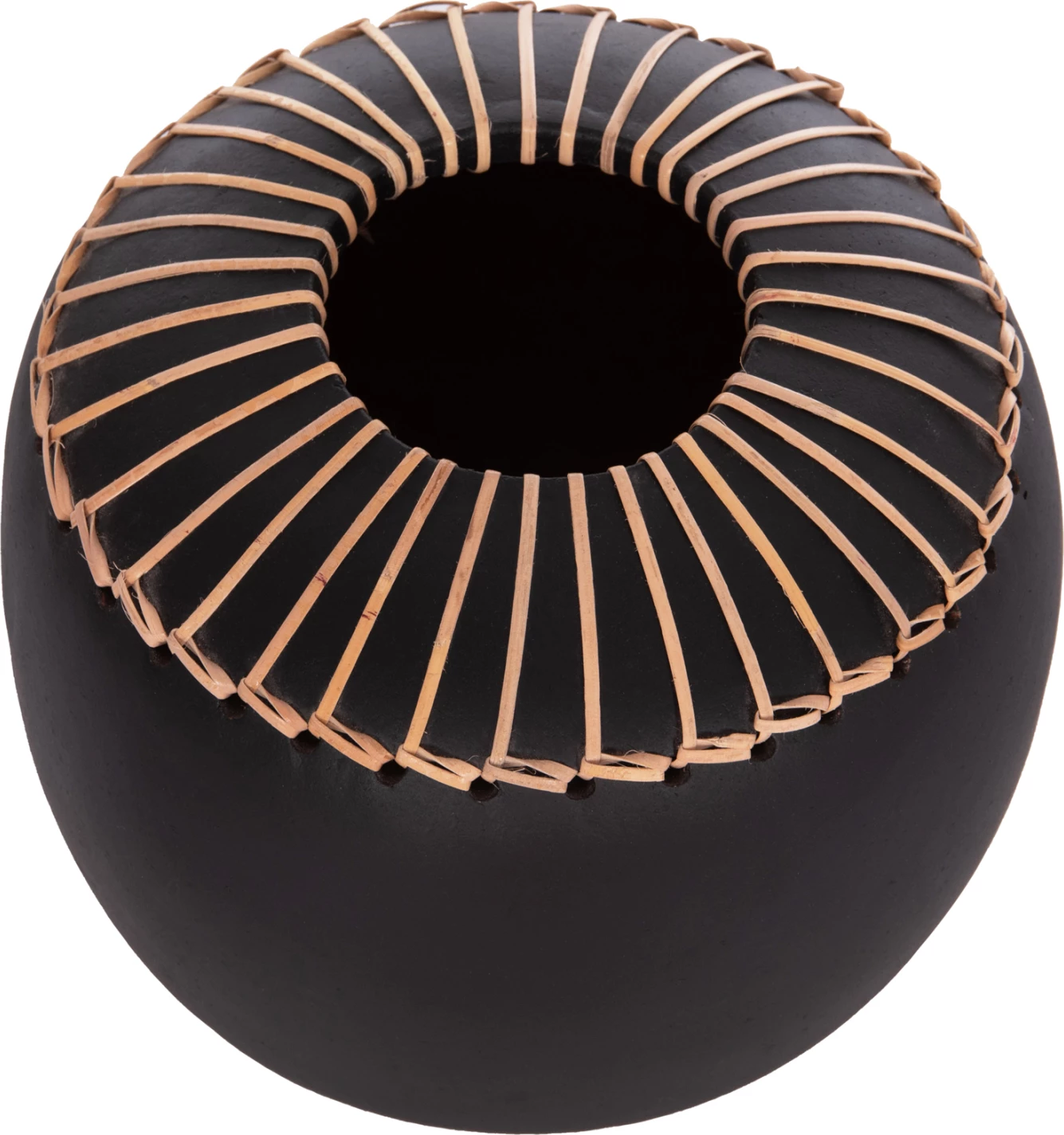 Vazo dekorative tavoline LENNOX, terrakotë e zezë, FH4675.01L, 22x20cm