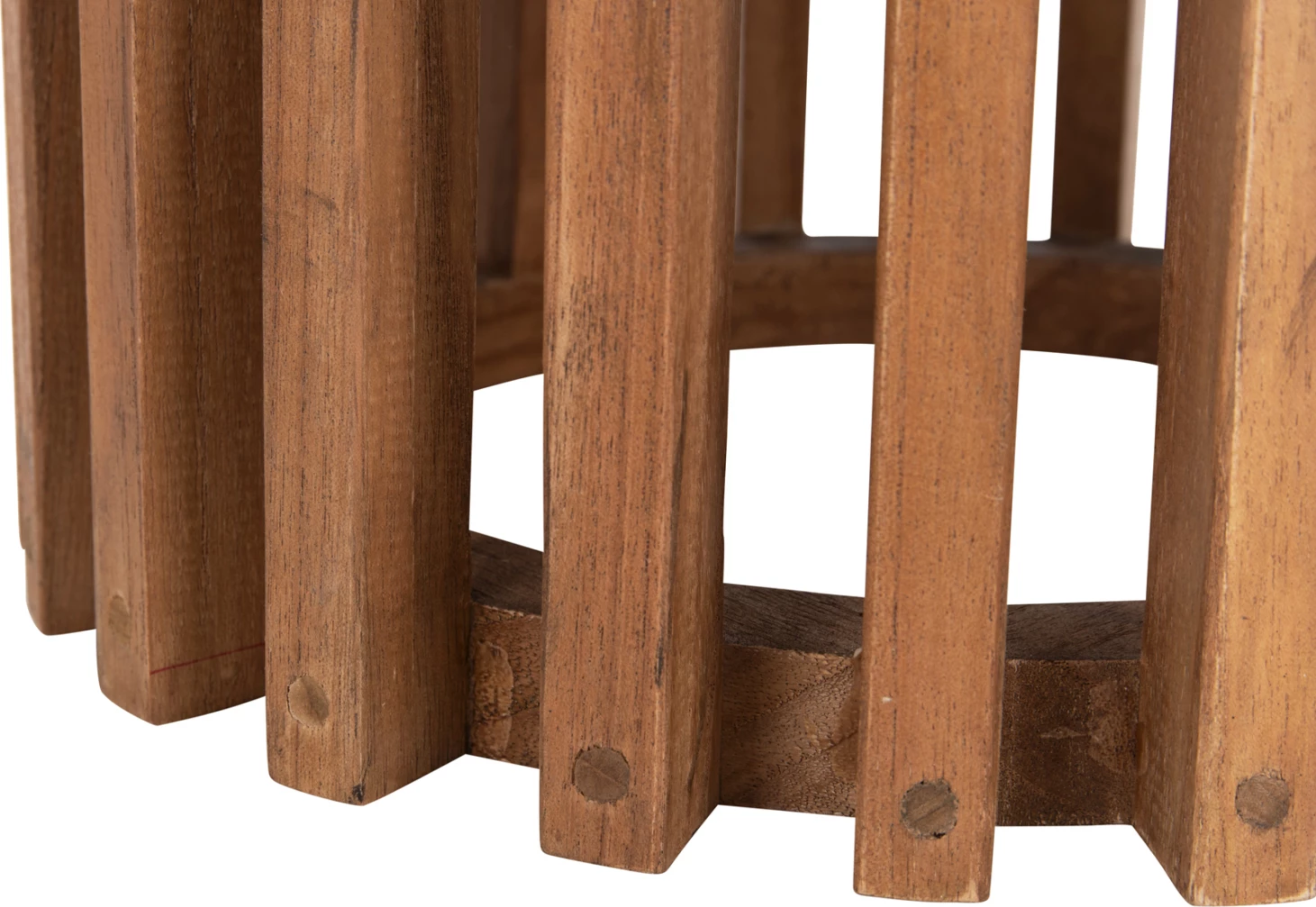 Bazë për bar, lartësi mesatare, rrumbullake, FRANTZ FH1, dru MINDI, ngjyrë natyrale, Φ40x90Hcm