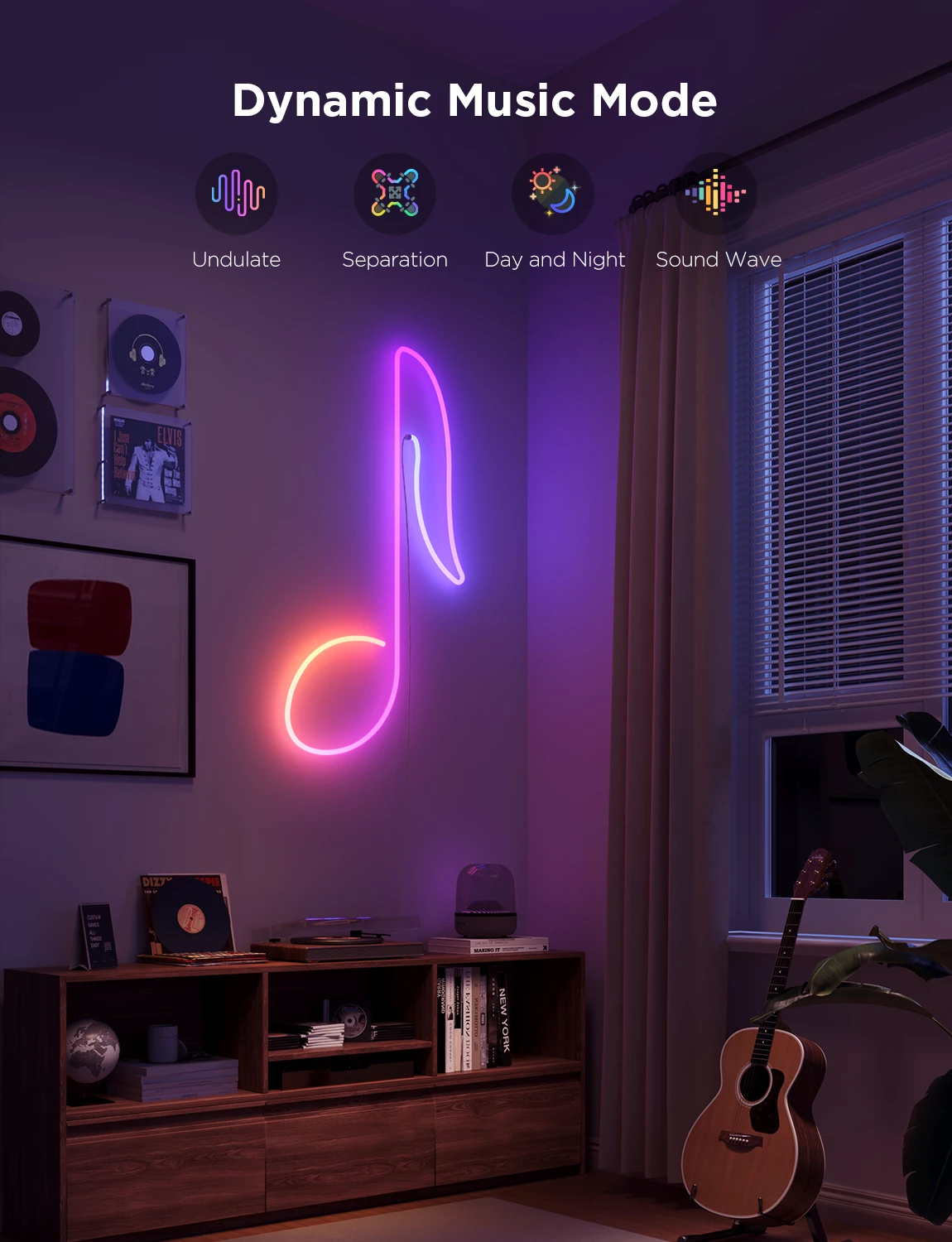 Shirit LED neon Govee Neon Rope Light 2S H61D4-W 4m RGBIC Bluetooth, i bardhë