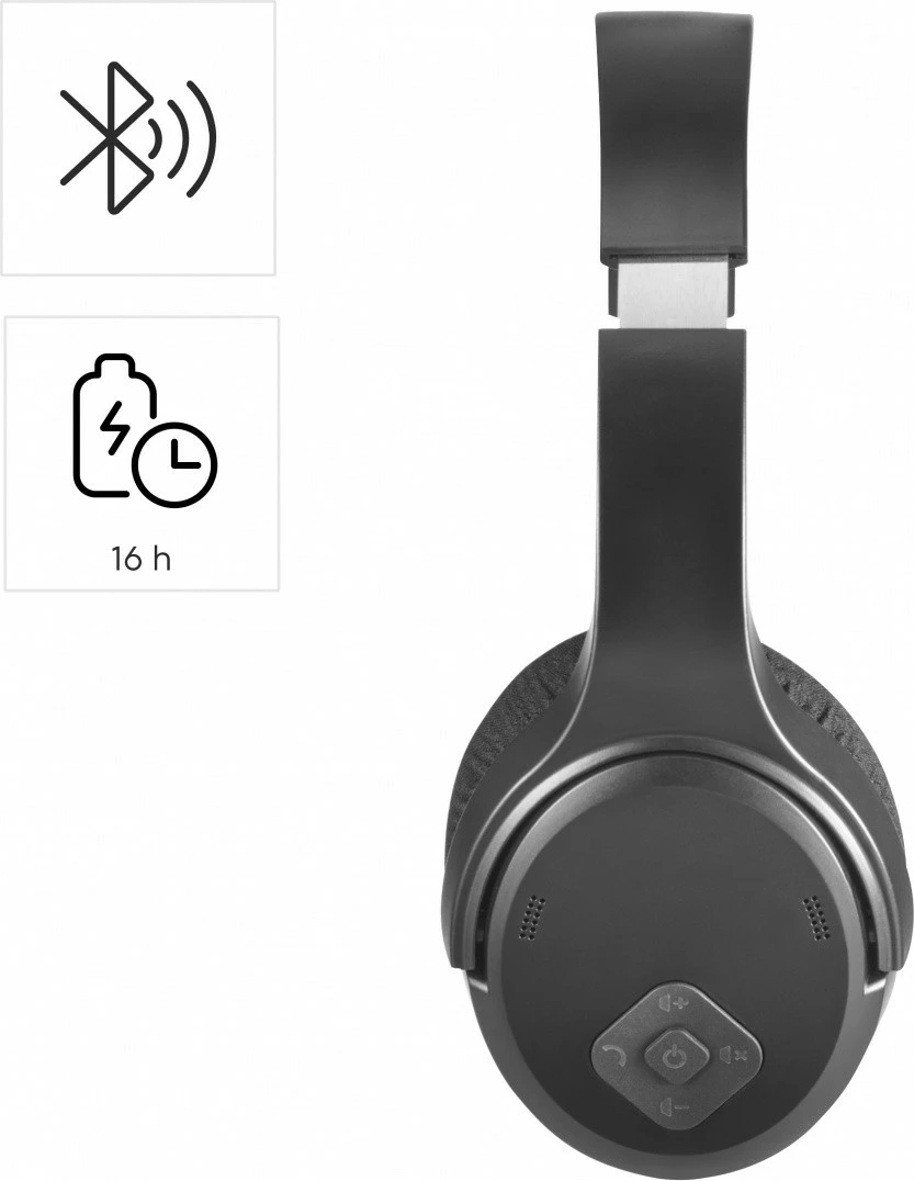 Kufje pa tela, Hama, 221847, over-ear 2.4 GHz me USB dongle, Bluetooth 2.0, me mikrofon, e zezë