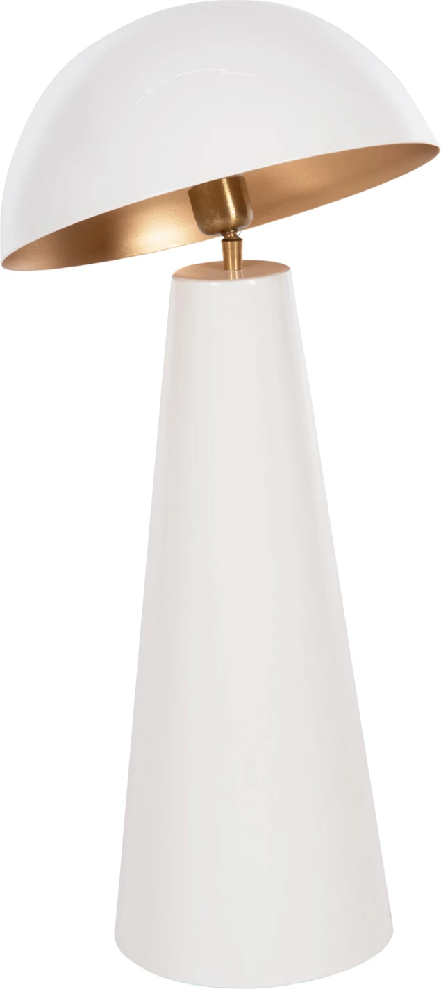 Llambë tavoline SMUSH FH4258.03 metalike, ngjyrë e bardhë, kapak rrotullues, Φ32,5x69H cm