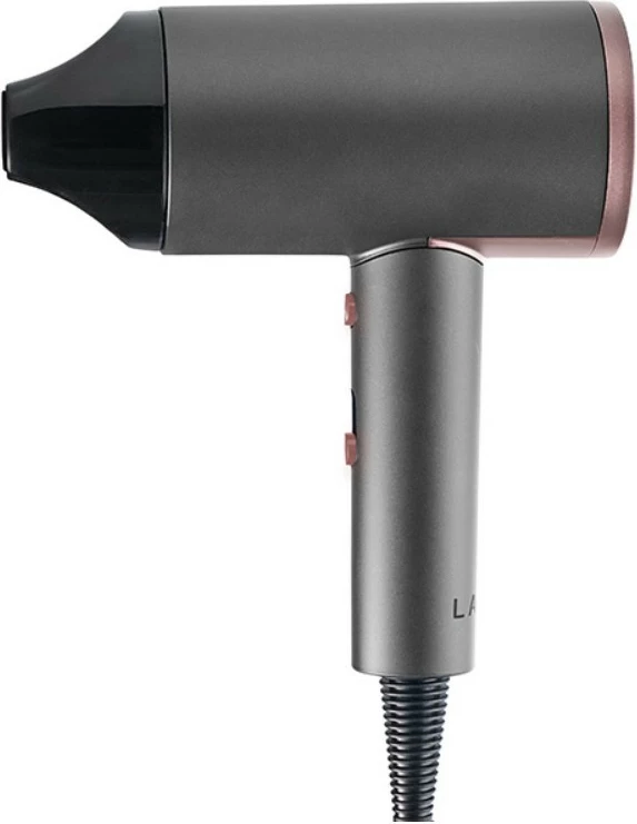 Tharëse flokësh, Lafe, LAFSUS47459, 1800-2200 W, 3 nivele nxehtësie, jonizim, turbo dhe cool shot, me koncentrator, grafit/rozë