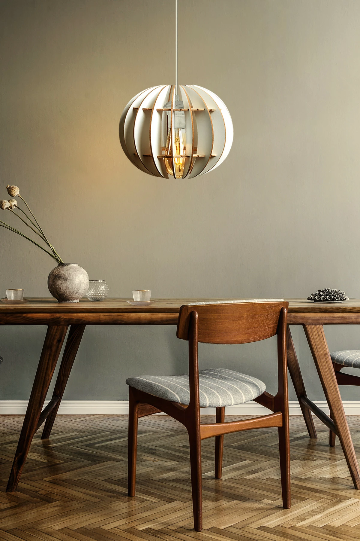 Llambë tavani sferike, dizajn i veçantë, e bardhë, Opviq 142-T